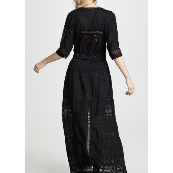 LoveShackFancy Beth Lace Maxi Dress in Black Eyelet - Picture 11 of 16